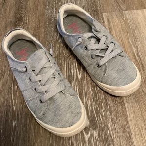 Light grey slip on women’s shoes